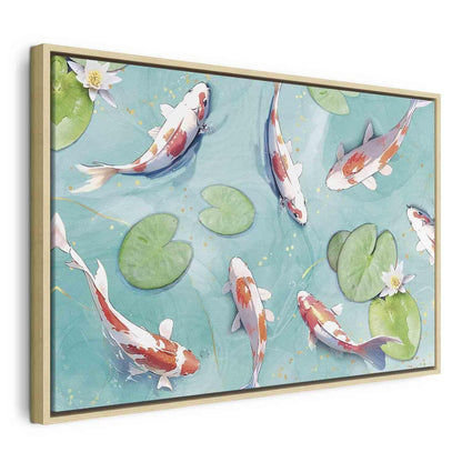 Leinwandbild - Pond in Japan