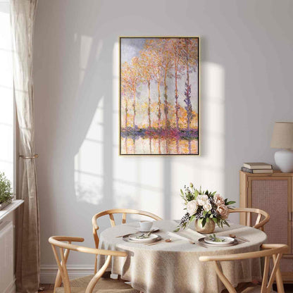 Leinwandbild - Poplars on the Bank of the River Epte Artgeist