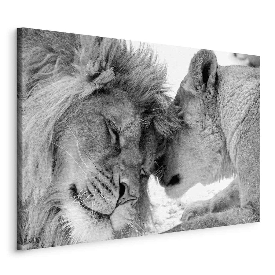Leinwandbild - Lion's Love Artgeist