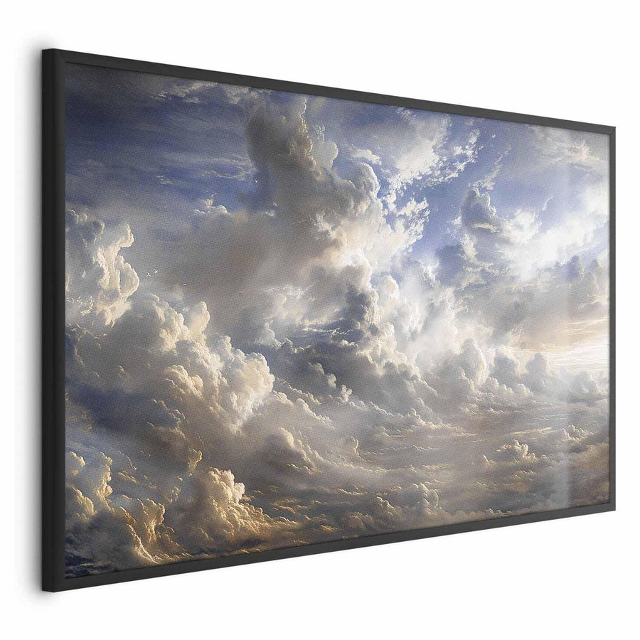 Poster Sonnenuntergang mit Wolkenstruktur

