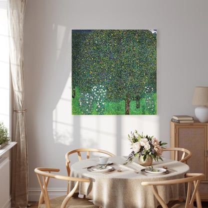 Leinwandbild - Gustav Klimt – Roses Among the Trees