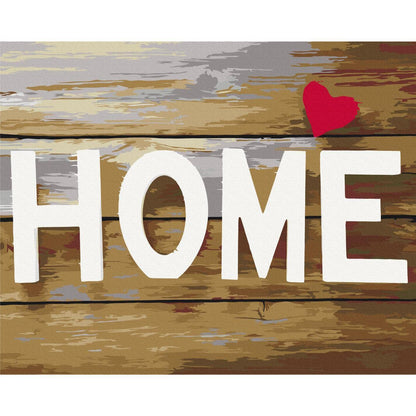 Malen nach Zahlen - Home with Heart