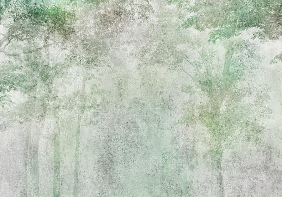 Fototapete - Waldrelief - Naturinspirierte Waldlandschaft Artgeist