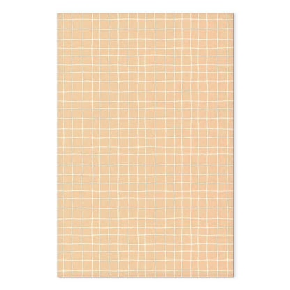 Leinwandbild - Waving Lines - Creamy Grid on a Noisy Pastel Background