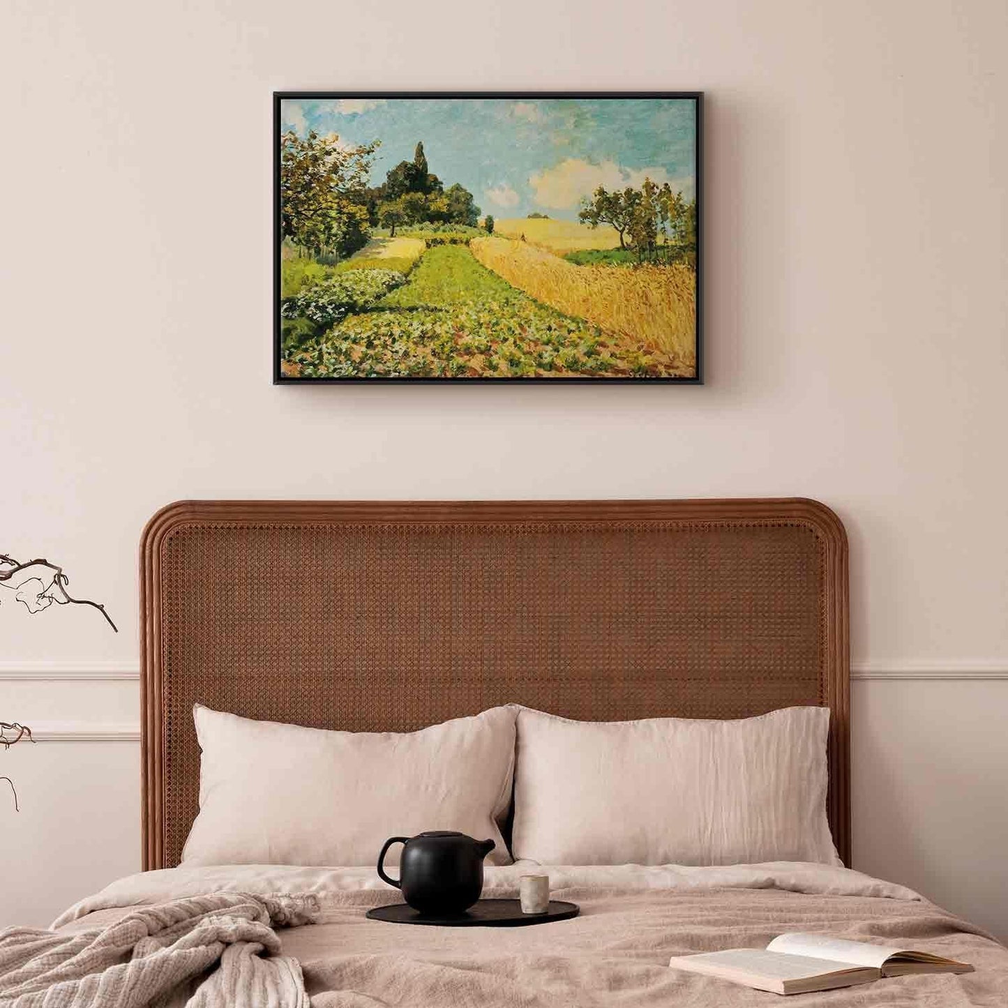 Leinwandbild - Wheat field (Alfred Sisley)