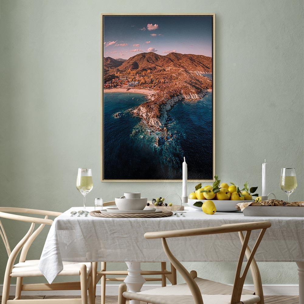 Leinwandbild - Cliff in Kalamitsi (1 Part) Vertical