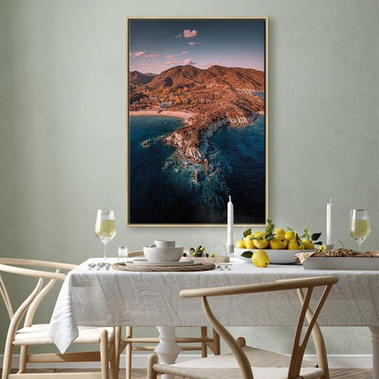 Leinwandbild - Cliff in Kalamitsi (1 Part) Vertical