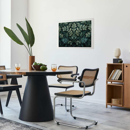 Poster - Victorian Leaves in Dark Greens