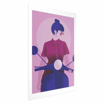 Poster - Woman on a Scooter Artgeist
