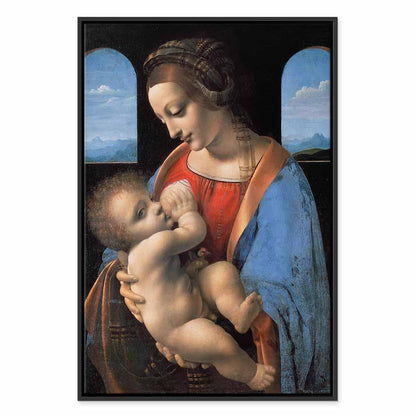 Leinwandbild - Leonardo da Vinci – Madonna Litta