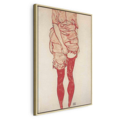 Leinwandbild - Egon Schiele – Standing Woman in Red