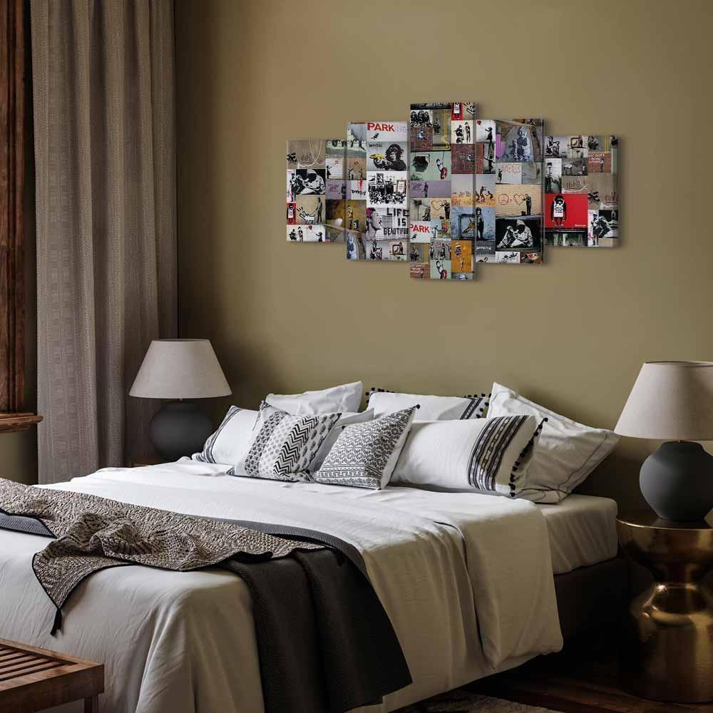 Leinwandbild - Art of Collage: Banksy IV