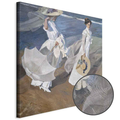 Leinwandbild - Joaquín Sorolla y Bastida – Strolling along the Seashore
