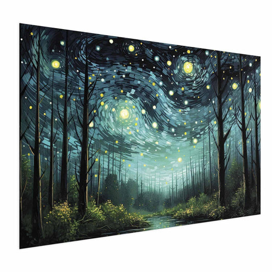Poster - Starry night - a contemporary version of Van Gogh's night sky