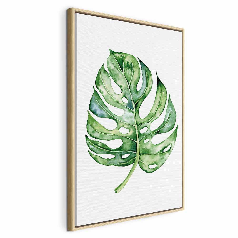 Leinwandbild - Watercolor Monstera (1 Part) Vertical