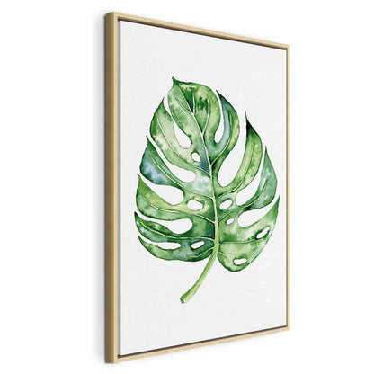 Leinwandbild - Watercolor Monstera (1 Part) Vertical