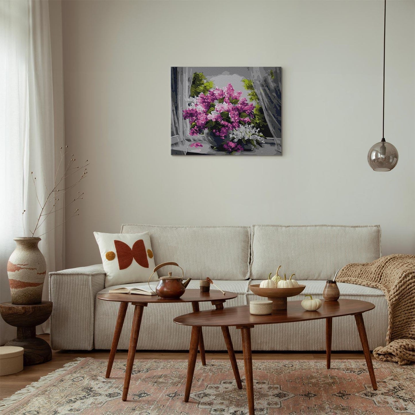Malen nach Zahlen - Flowers in the window