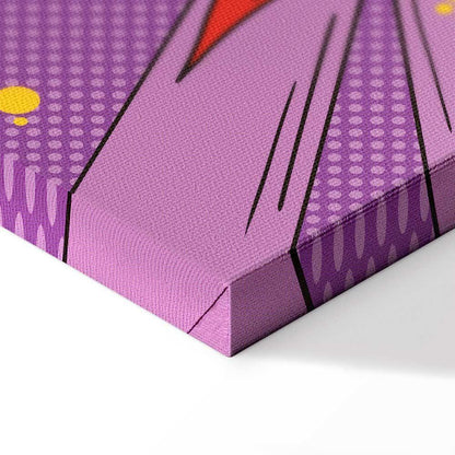 Leinwandbild - Comic Street Art (1-part) - Colorful Text on Vibrant Background