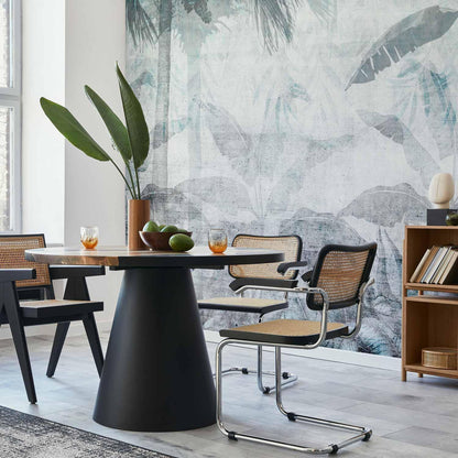 Fototapete - Vanishing jungle - landscape of exotic nature in blue tones