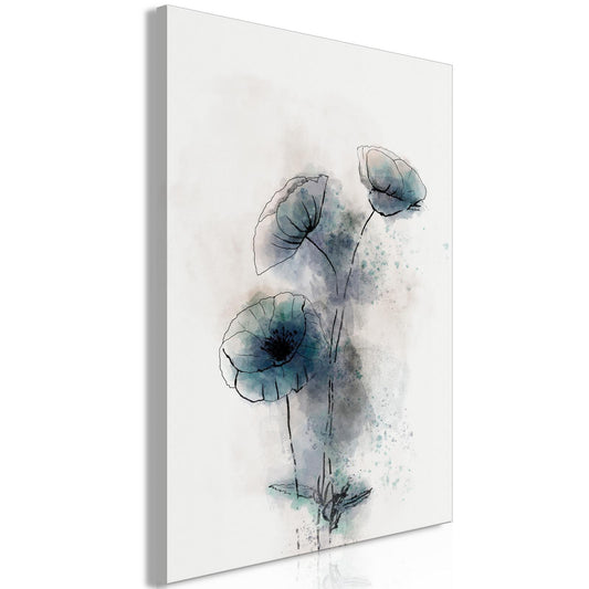 Wandbild Blaue Mohnblumen – Eleganz auf Leinwand