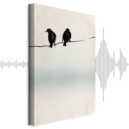 Leinwandbild - Frozen Sparrows (1 Part) Vertical
