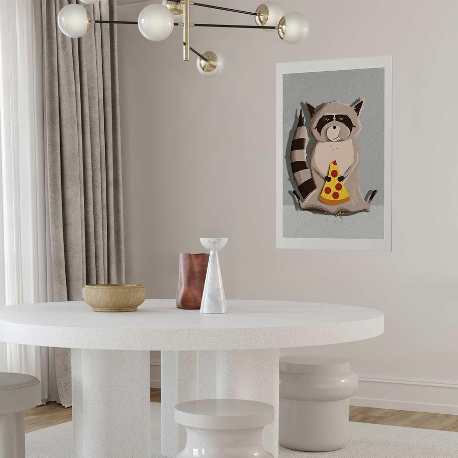 Poster - Raccoon Glutton Artgeist