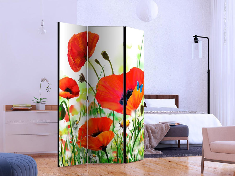 Paravent - Country poppies Artgeist