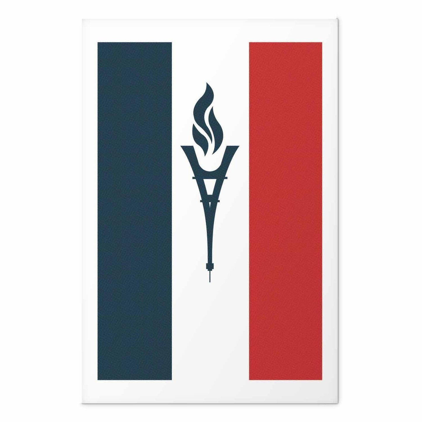 Poster - French Flag with a Torch