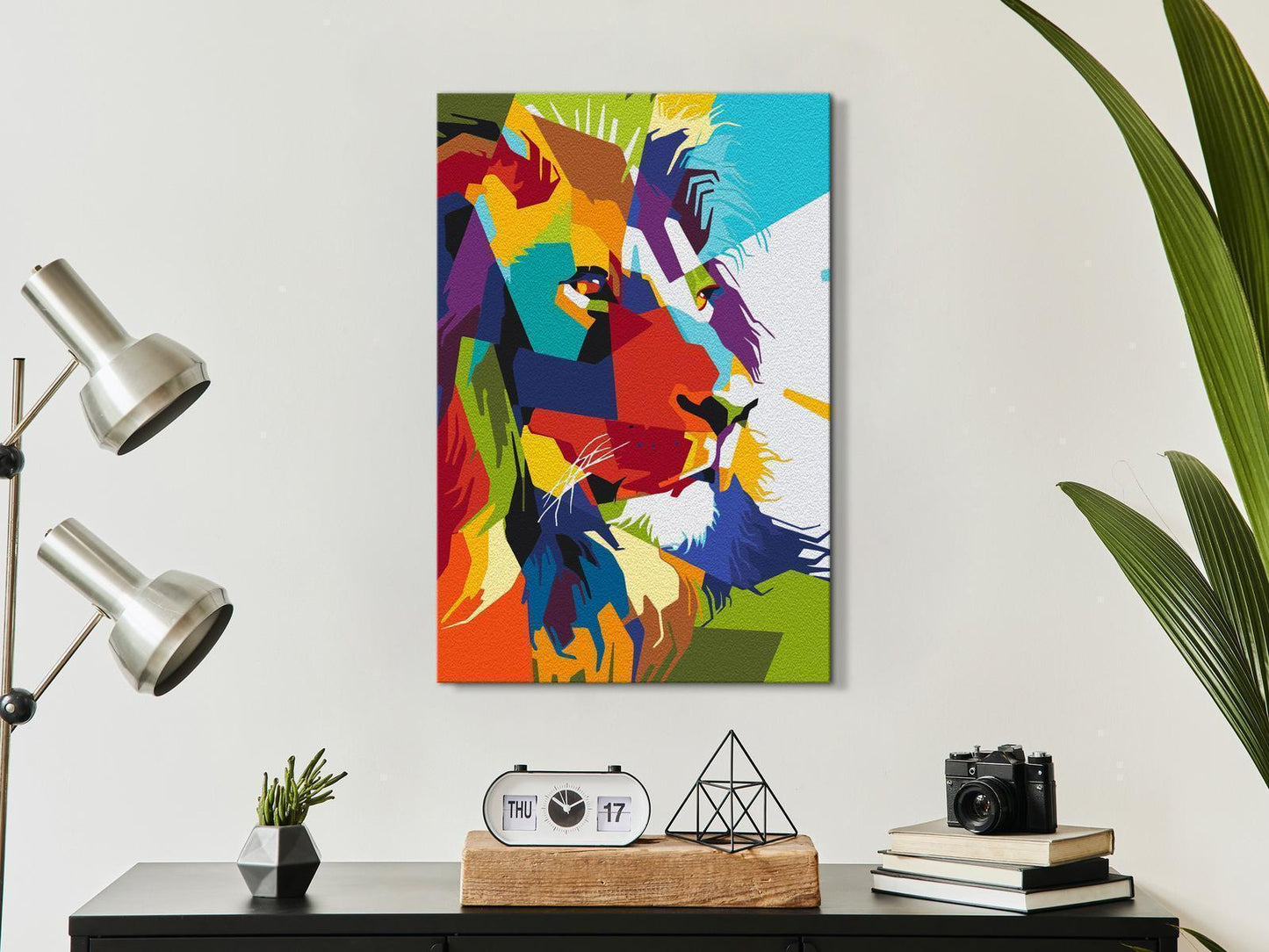 Malen nach Zahlen - Geometric Lion