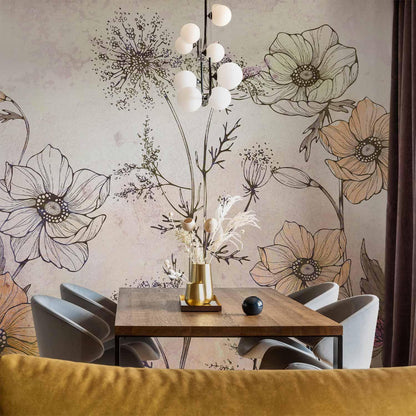 Fototapete - Day in the Meadow - First Variant