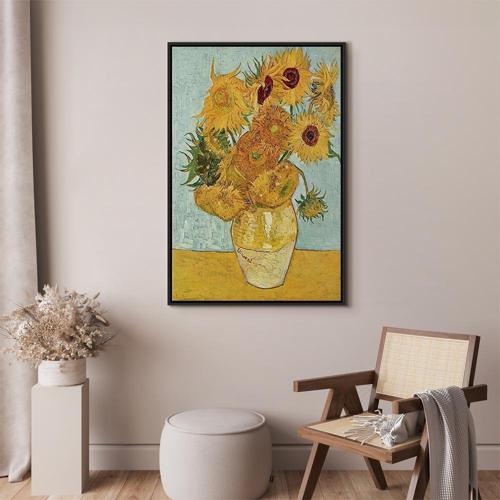 Leinwandbild - Vincent van Gogh – Still Life: A Vase With Twelve Sunflowers III