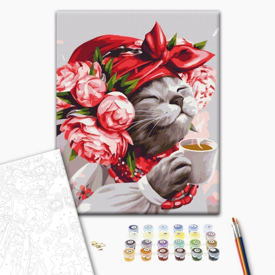 Malen nach Zahlen - Feline hostess