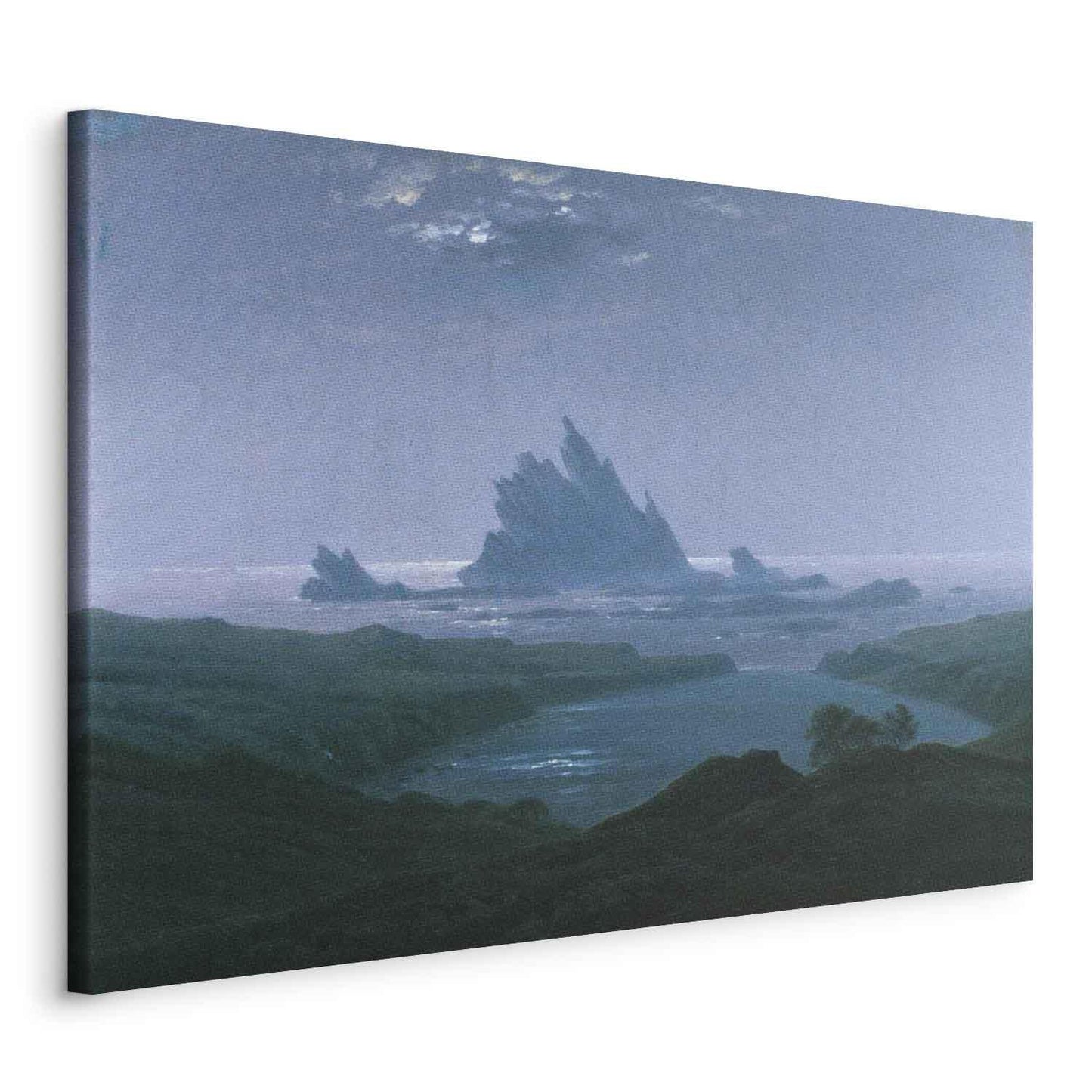 Leinwandbild - Cliff reef on the beach (Caspar David Friedrich) Artgeist