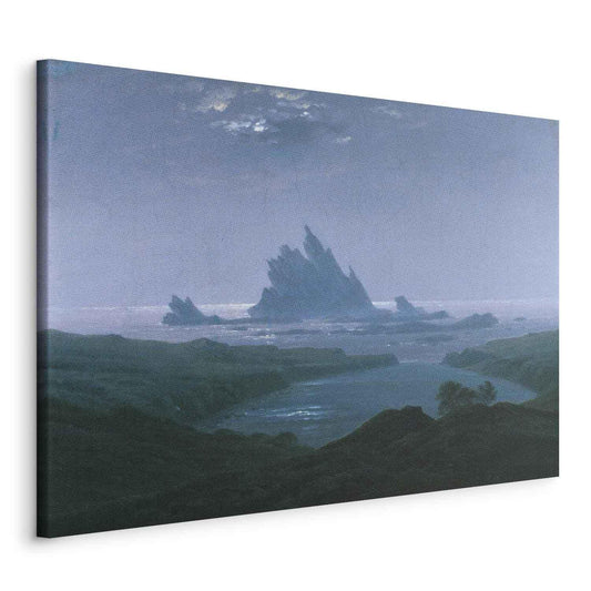 Leinwandbild - Cliff reef on the beach (Caspar David Friedrich) Artgeist