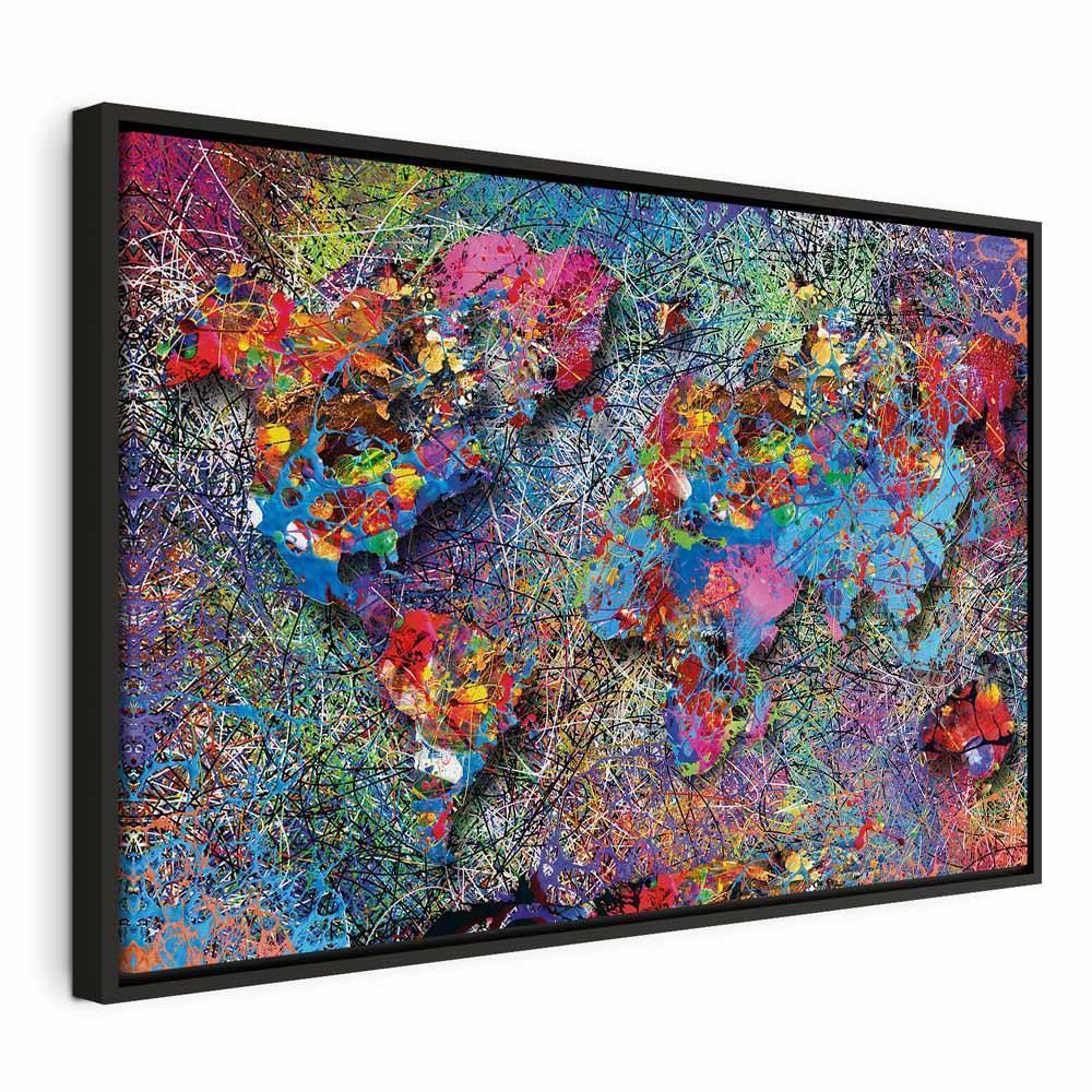 Leinwandbild - Map: Jackson Pollock inspiration