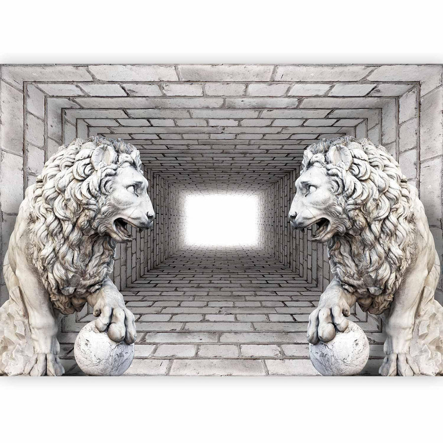 Fototapete - Stone Lions Artgeist