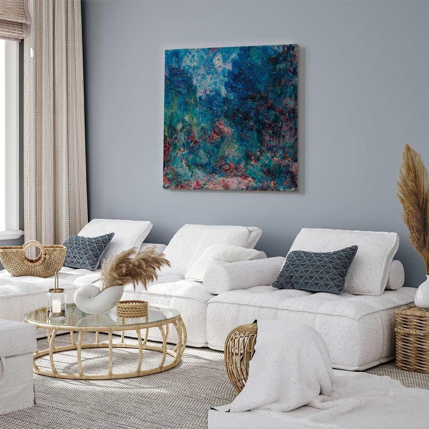 Leinwandbild - Claude Monet – La maison de l'artiste vue du jardin aux roses