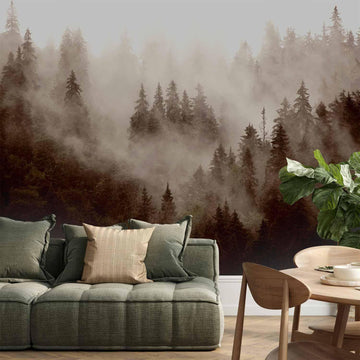 Fototapete - Mountain Forest (Sepia) Artgeist