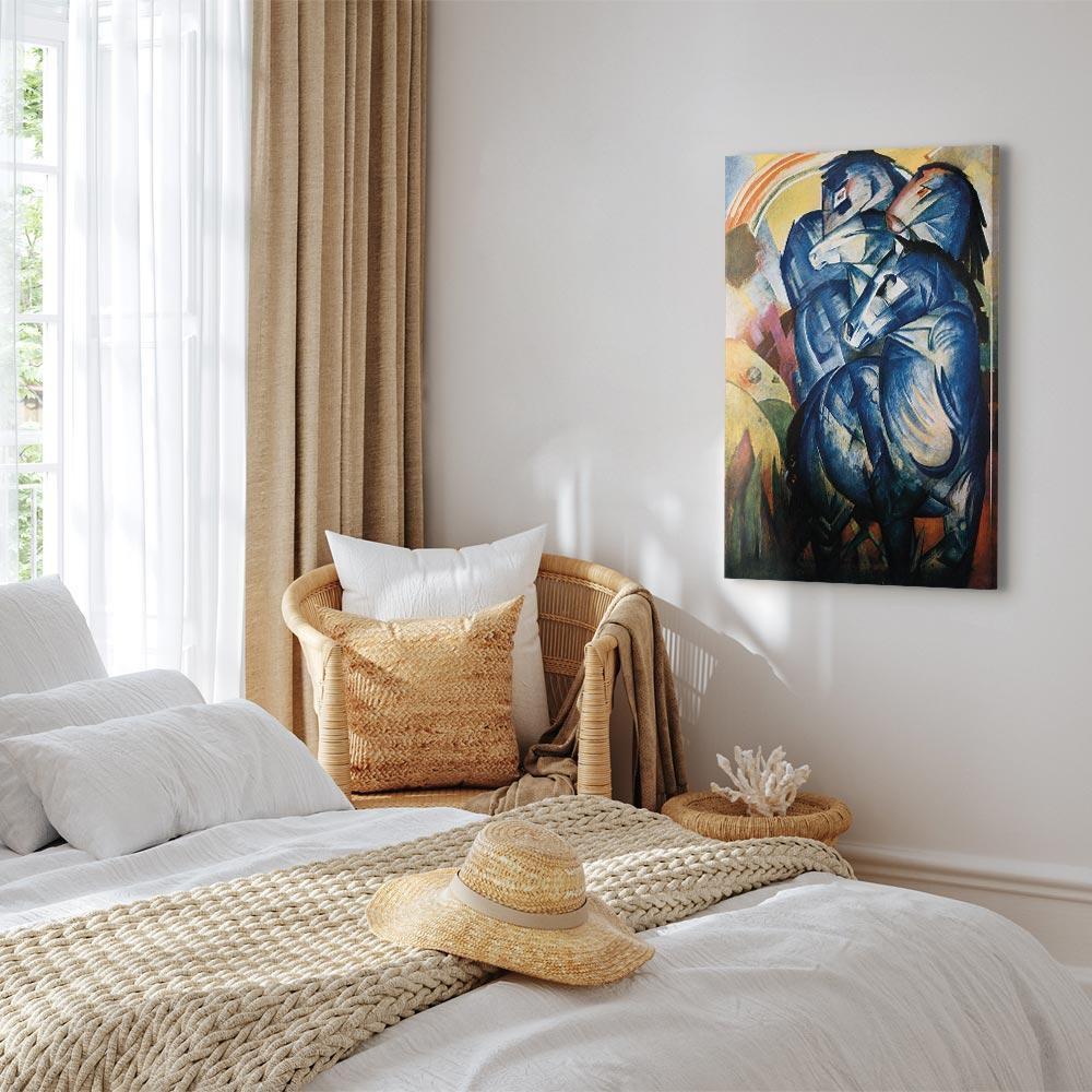 Leinwandbild - Franz Marc – The tower of blue horses