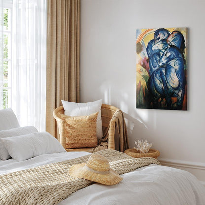 Leinwandbild - Franz Marc – The tower of blue horses