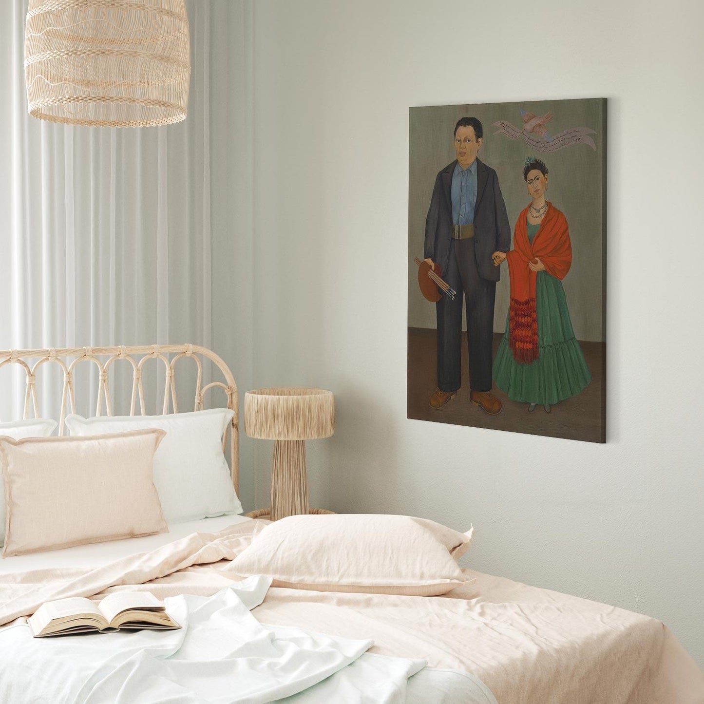 Leinwandbild - Frida Kahlo – Frida and Diego Rivera