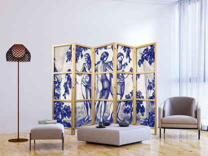 Japanischer Paravent - The Three Graces - Women Among Vineyards Inspired by Ancient Painting Artgeist