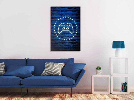 Leinwandbild - Neon Gamepad Artgeist