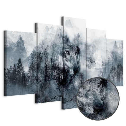 Leinwandbild - Mountain Predator (5 Parts) Wide
