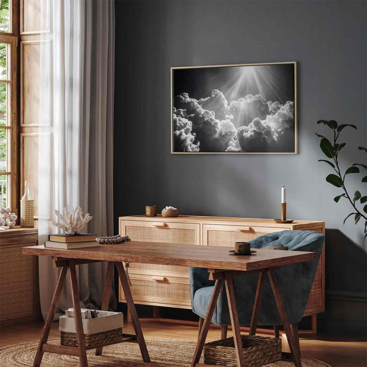Leinwandbild - Hope in the Clouds: Inspiring Rays of the Sun – Awaken Emotions Artgeist