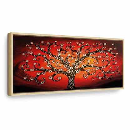Leinwandbild - Fiery Tree (1 Part) Narrow