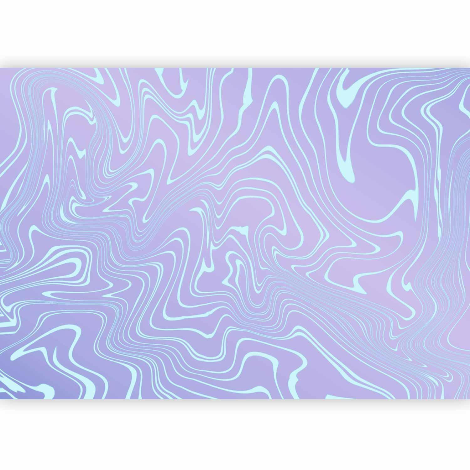 Fototapete - Sea Abstraction - Intriguing Composition of Wavy Shapes in Shades of Blue Artgeist