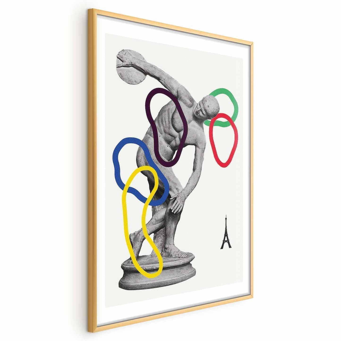 Poster - Collage Graphic - Discus Thrower - Sculpture