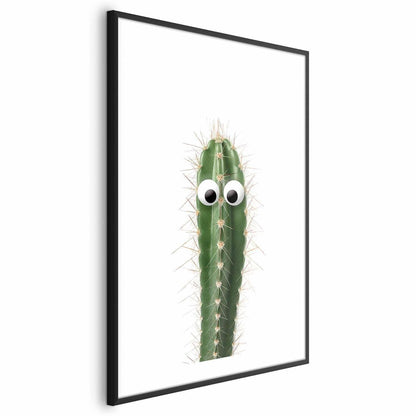 Poster Lebender Kaktus – Humorvolles Pflanzenmotiv