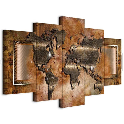 Leinwandbild - Steel Map